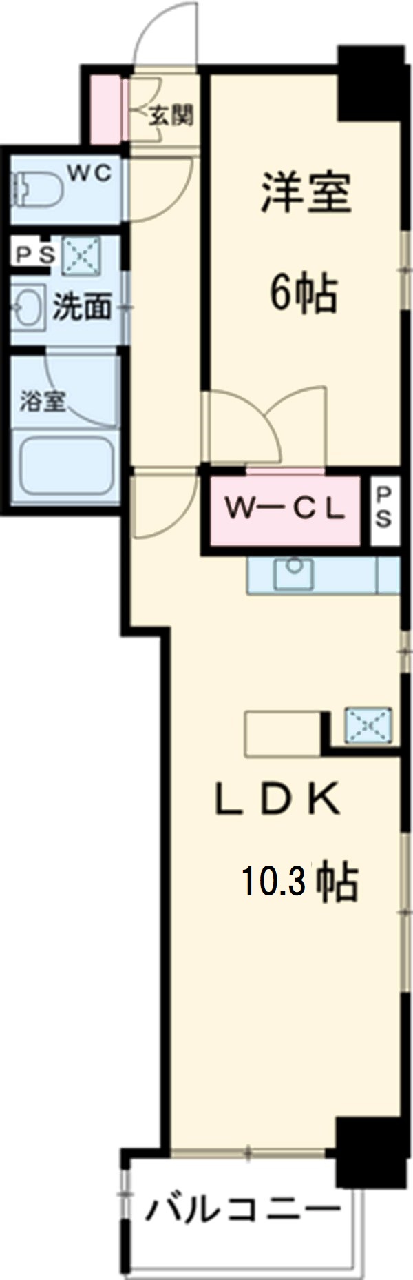 エステムプラザ名古屋D.C.2027の間取り