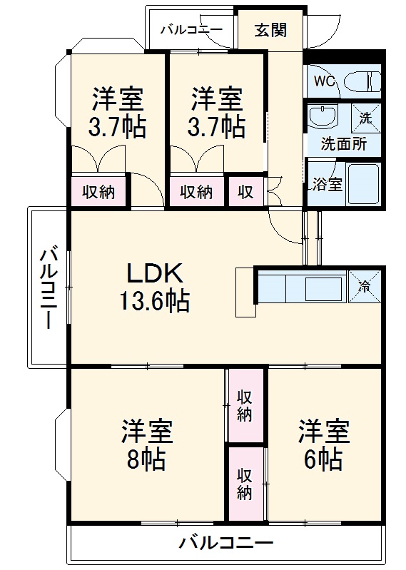 団ヤマテの間取り