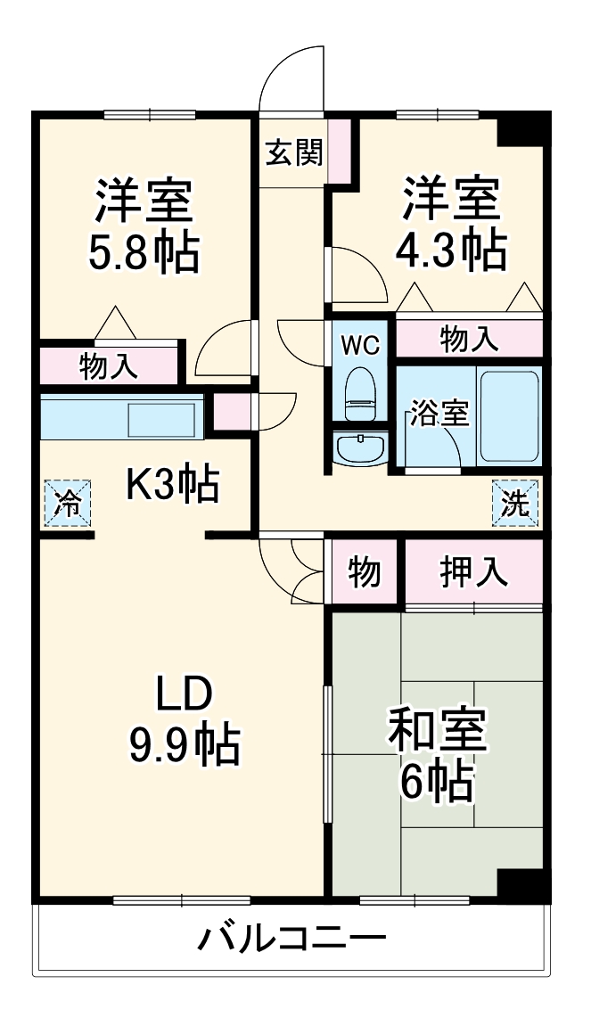 シュロス湘南の間取り