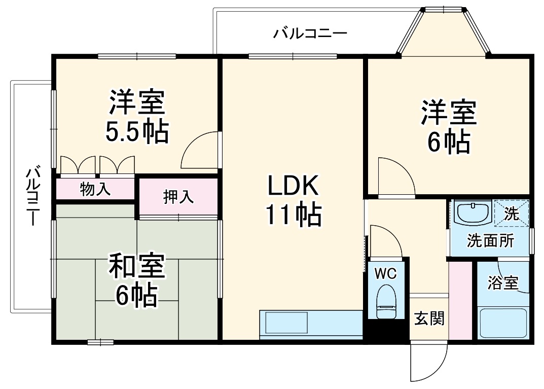 パミール香貫の間取り