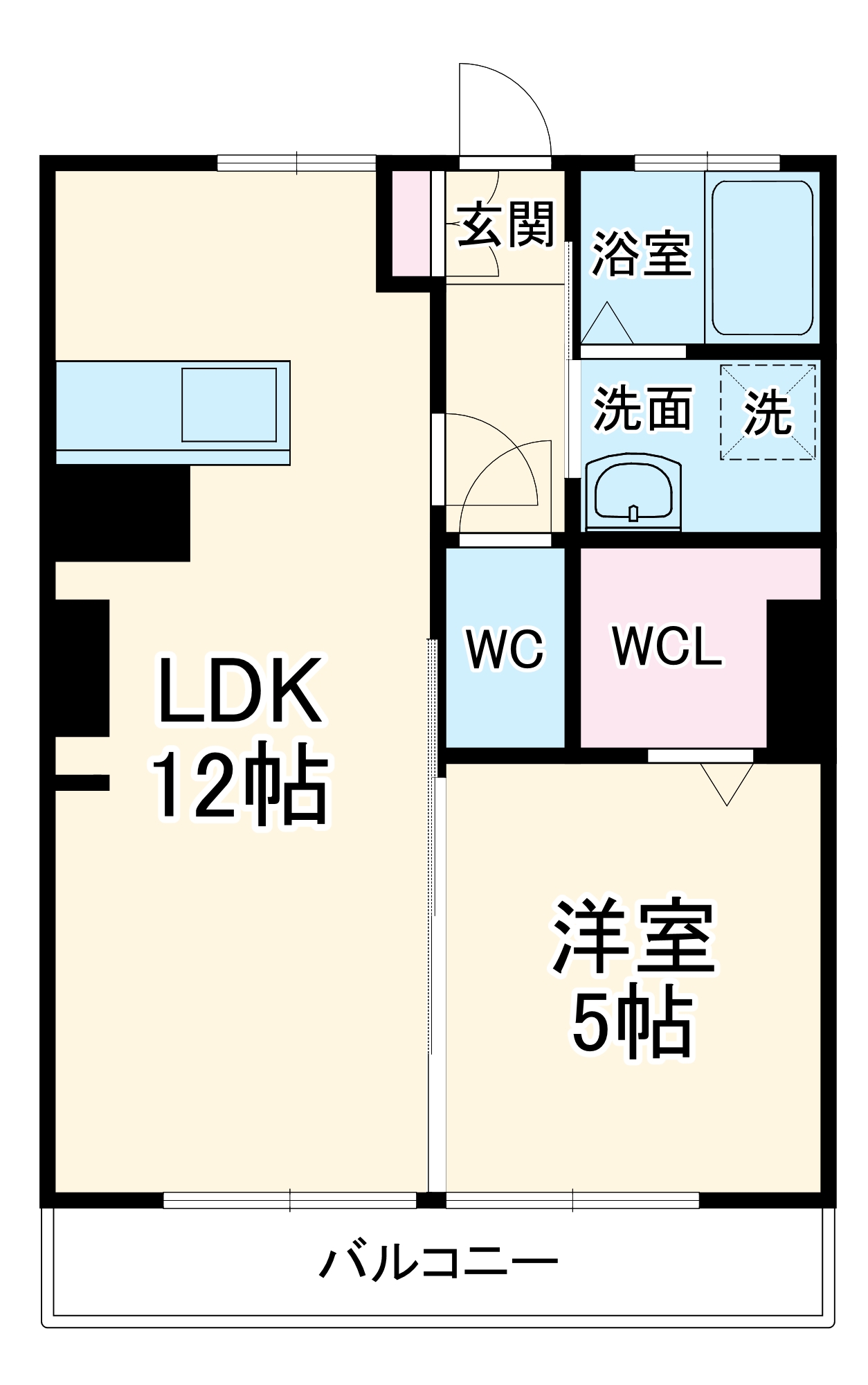 ハイリビングKの間取り