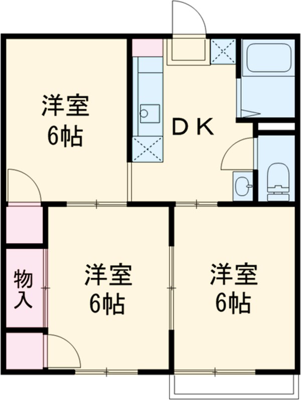 パールハイツBの間取り