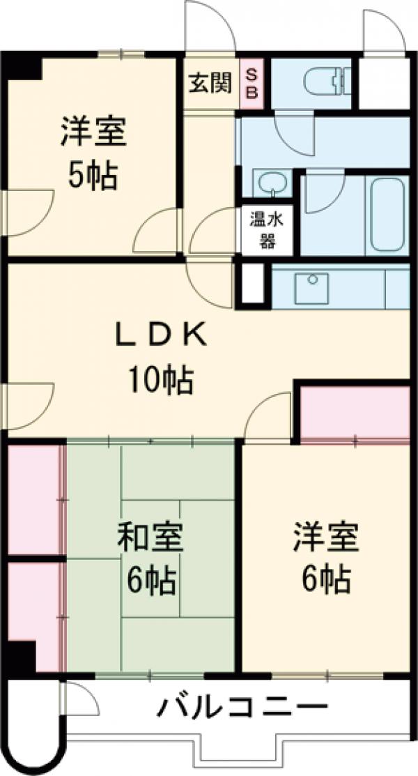 宇都宮第6チサンマンションの間取り