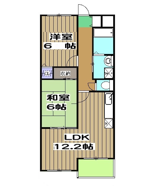 クラヴァス長岡京の間取り