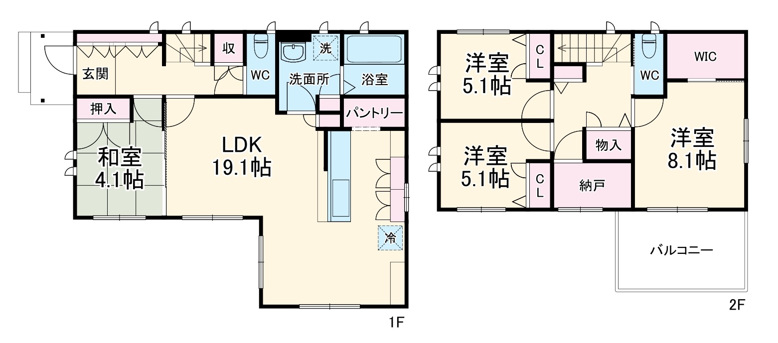 大府市北山町1丁目住宅の間取り