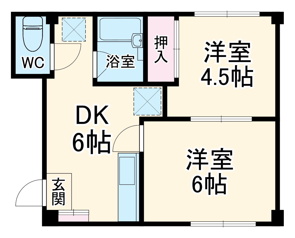 小山サンハイツの間取り
