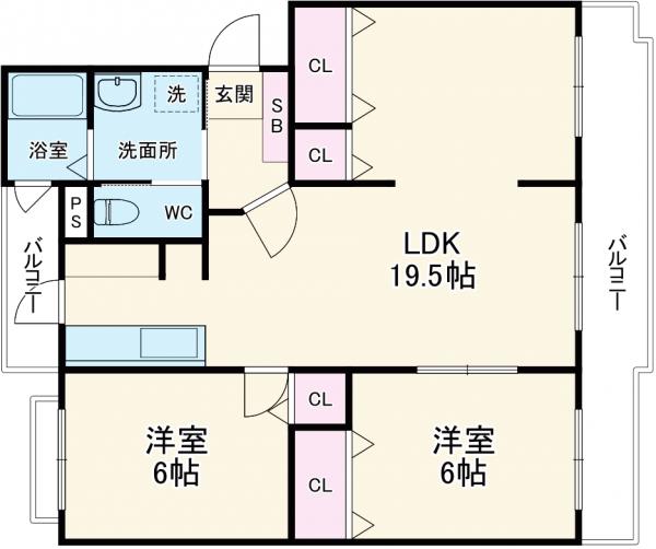 VILLAGE森の里 A号棟の間取り