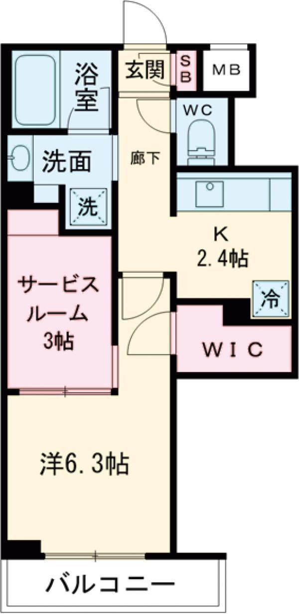 メインステージ練馬春日町・104号室の間取り