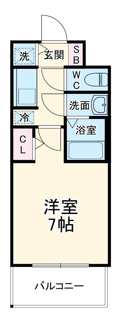 S-RESIDENCEドーム前千代崎の間取り