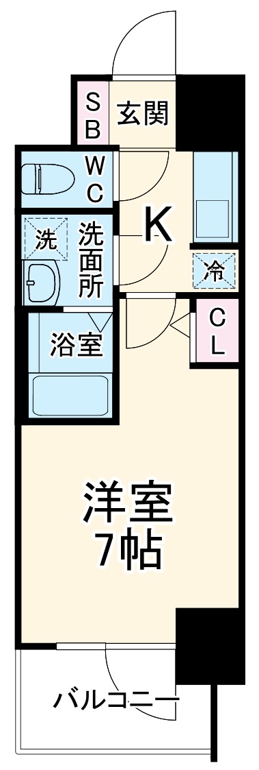 S-RESIDENCEドーム前千代崎の間取り