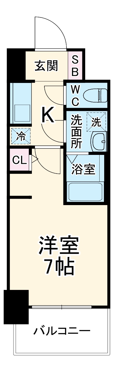 S-RESIDENCEドーム前千代崎の間取り