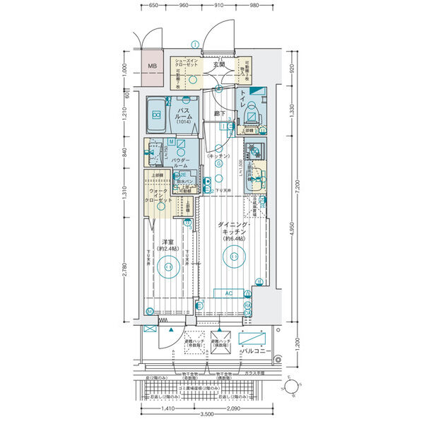 エステムコート名古屋葵の間取り