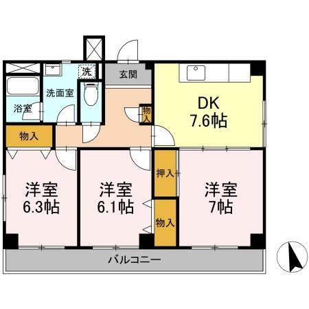 グレイスフルコート21の間取り