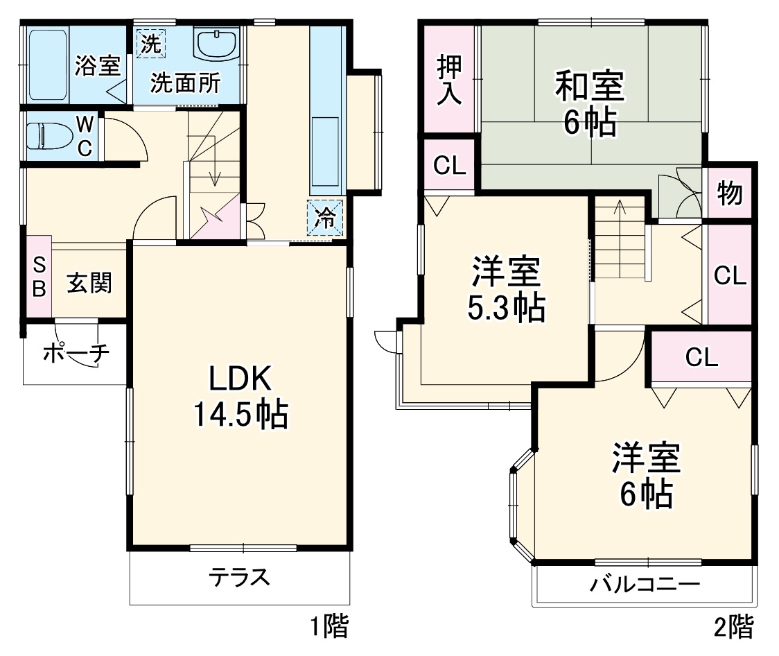 東柏ケ谷3丁目戸建の間取り