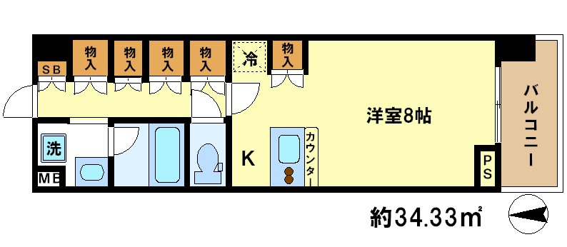 ベラジオ五条堀川の間取り