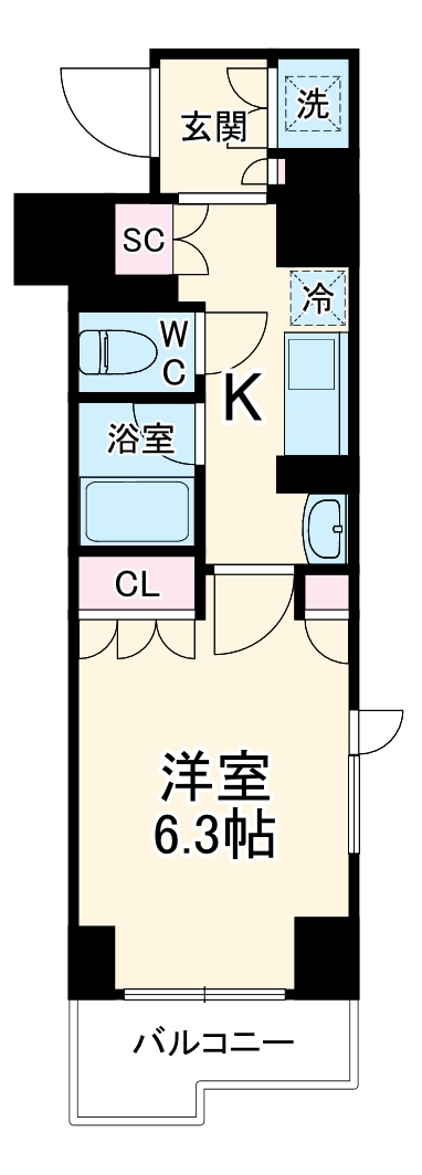 ルーブル川崎上平間の間取り