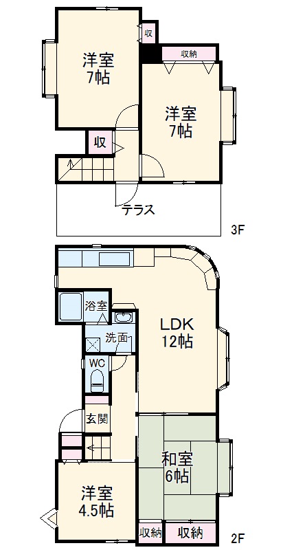 薬円台四丁目貸家の間取り