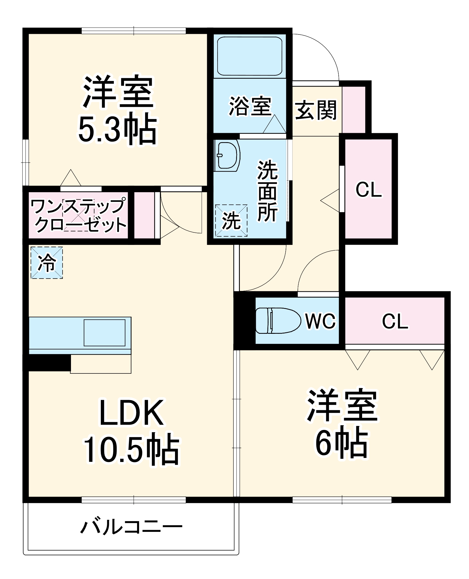 エスポワール Bの間取り