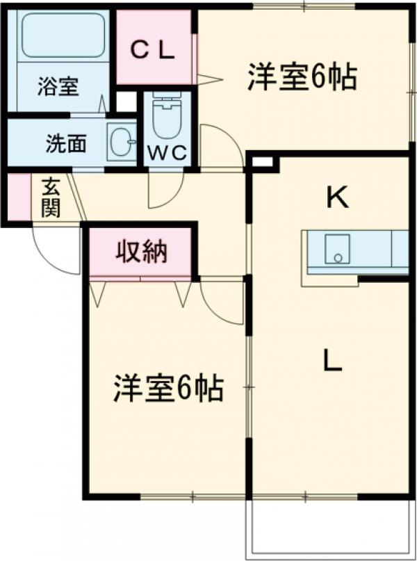 サンガーデン城東Aの間取り