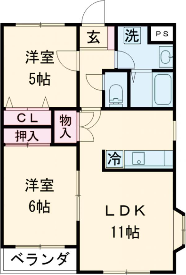 サンモールウエクサAの間取り