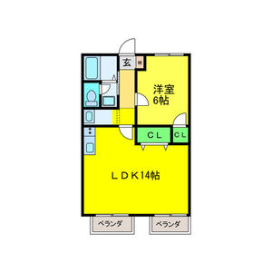 藤ハイツB棟の間取り