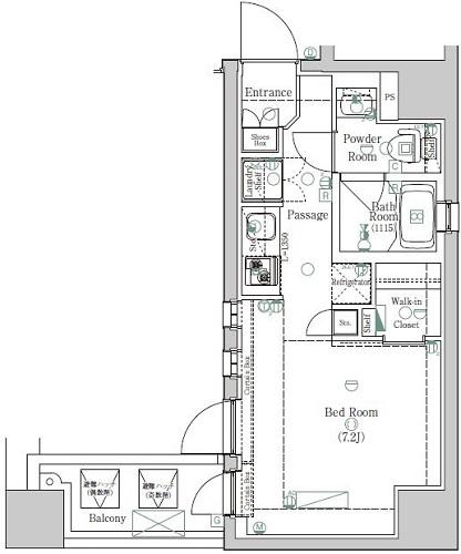 ジーベック東日暮里ノースの間取り