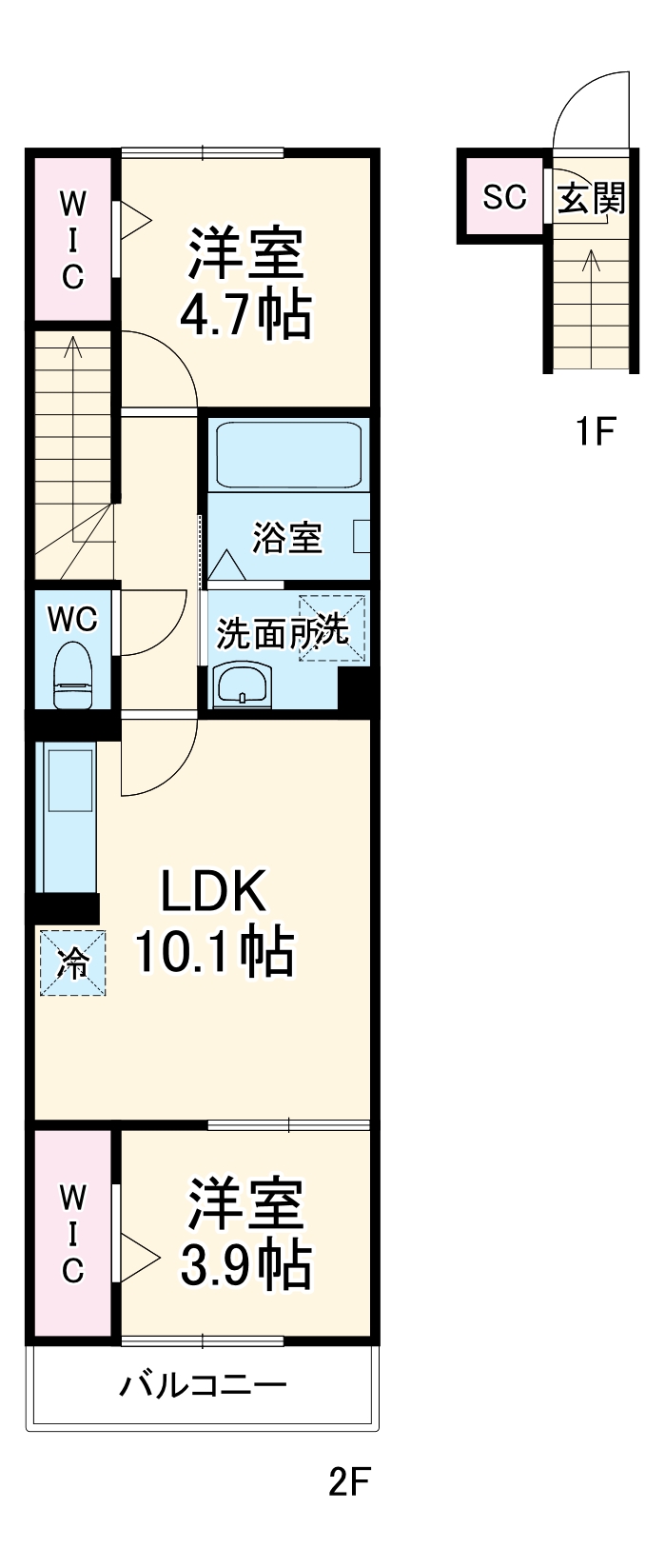 東庄レジデンスの間取り