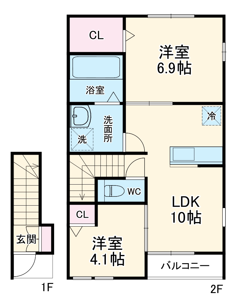 アムールフレグランスムーンの間取り