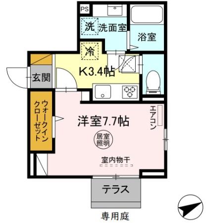 Ｄ－ＲＯＯＭ椿森1丁目Ｃ・103号室の間取り