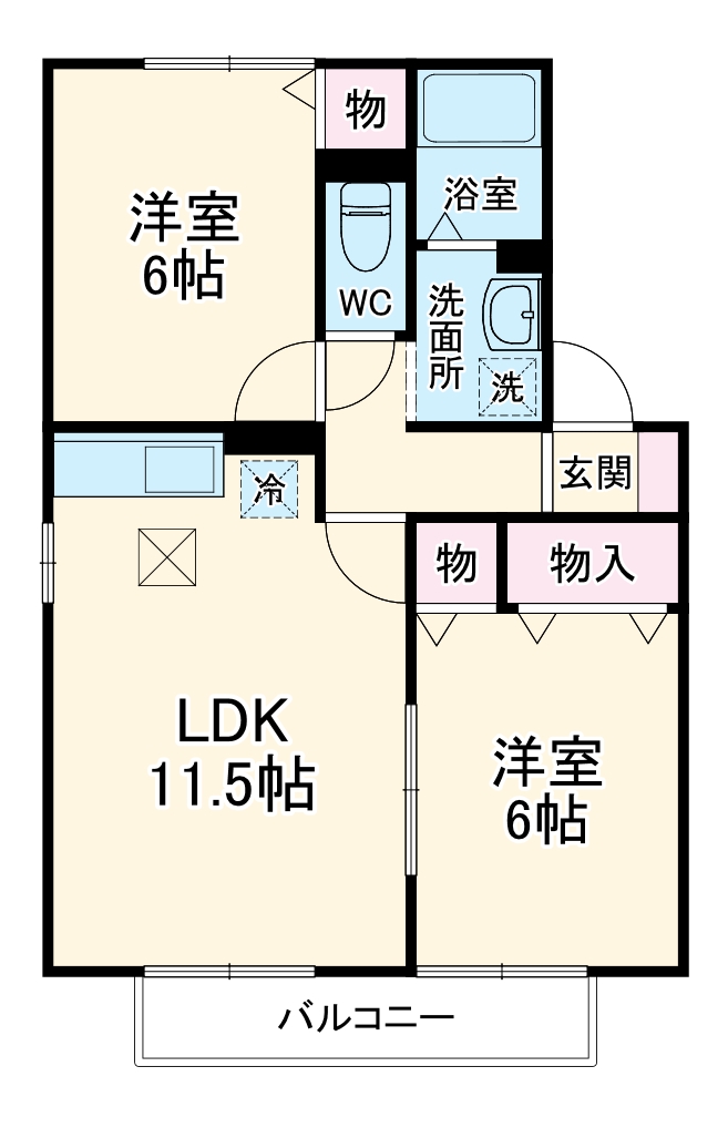 ルピナK・SAの間取り