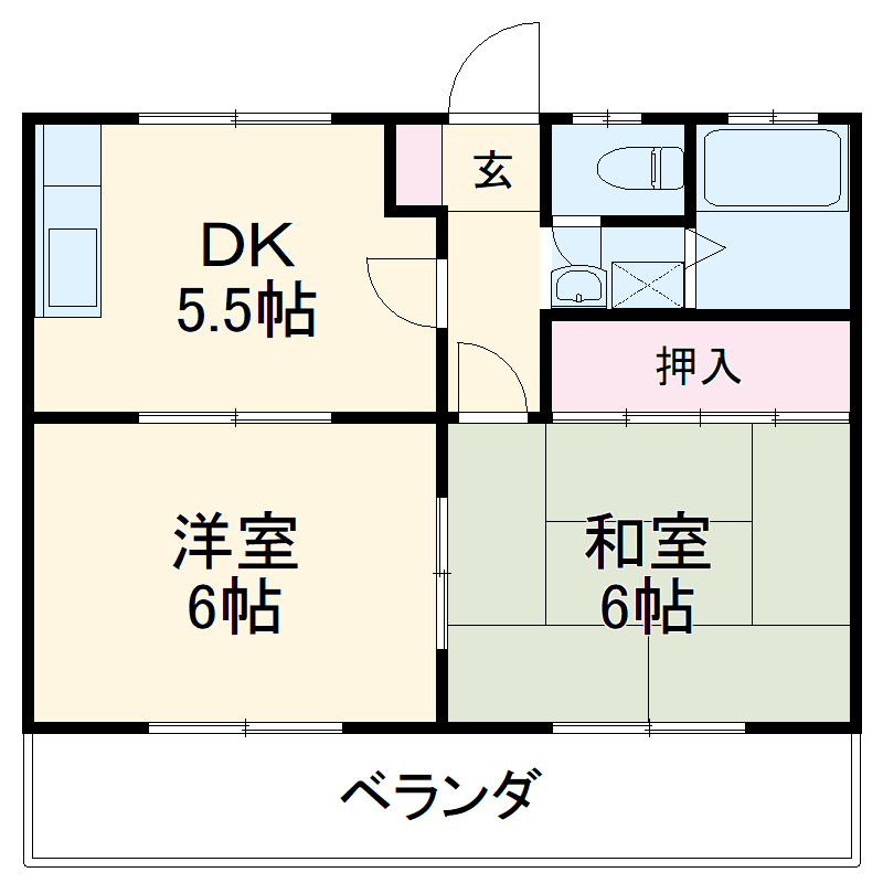 山口ハイツの間取り