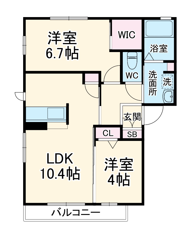 サニーガーデンAの間取り