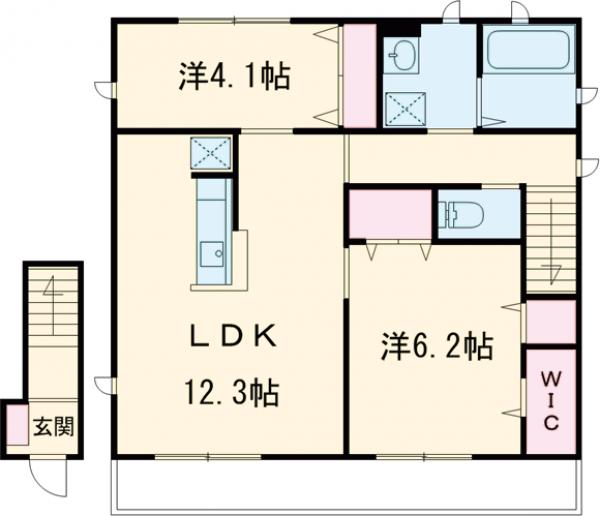 フィオーレ府中・201号室の間取り