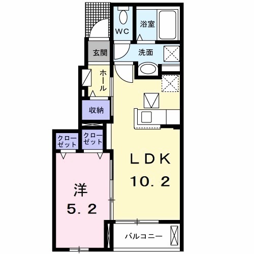 エクセレント フィオーレBの間取り