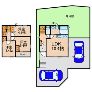 GKタウン8号棟の間取り