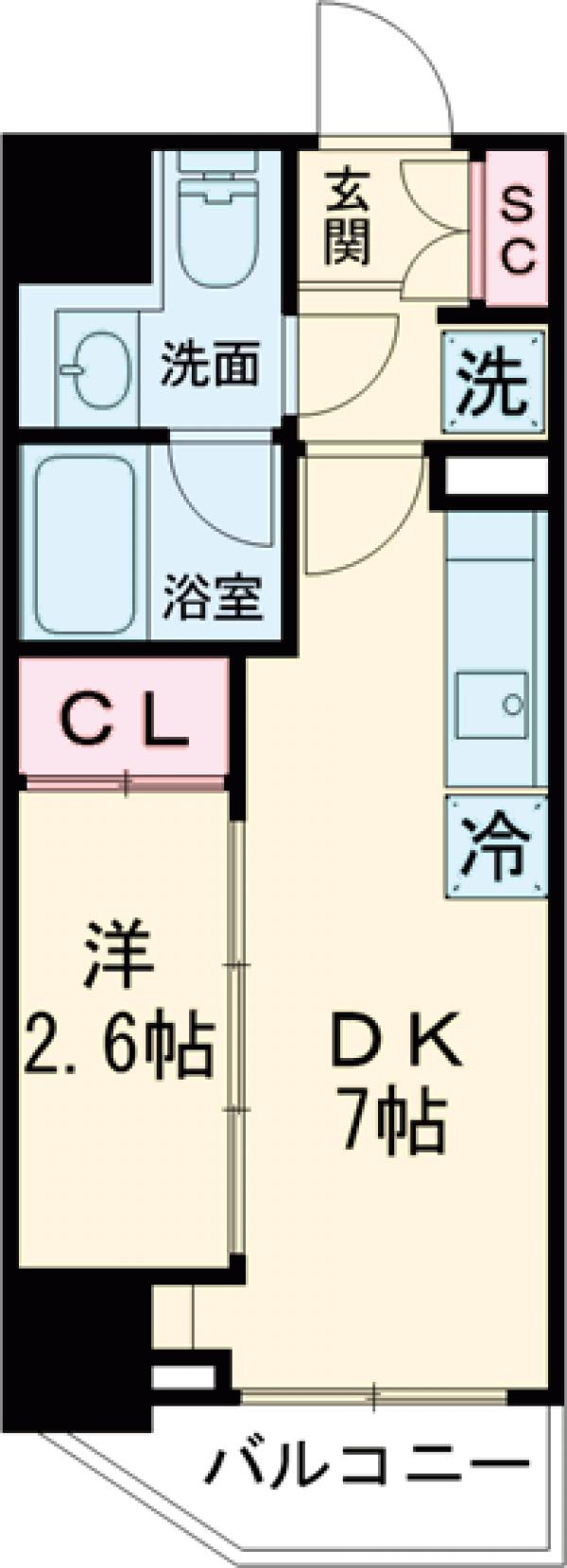 アーバネックス新御徒町・201号室の間取り
