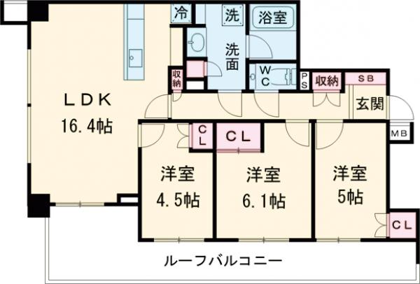 ディアナコート都立大学・601号室の間取り