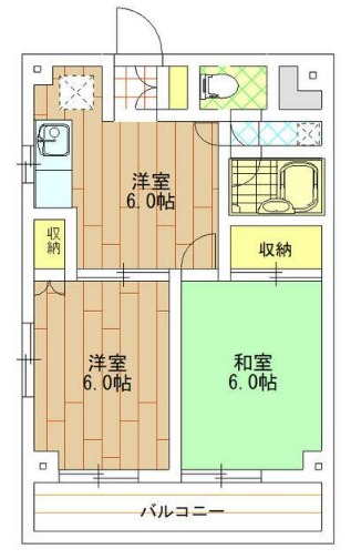 高倉ハイツの間取り
