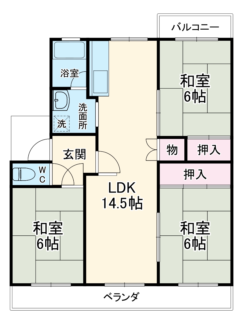 パビリオン梅林苑C棟の間取り