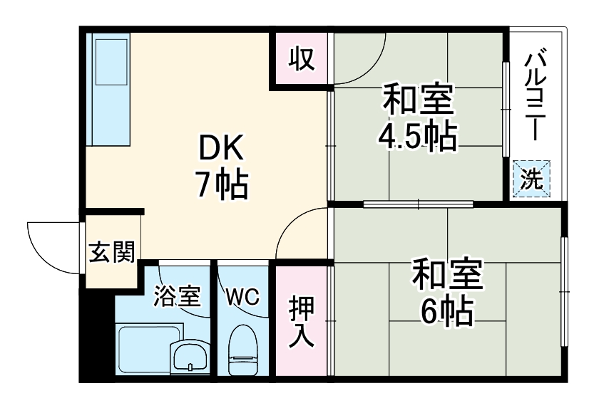 千里七尾マンションの間取り