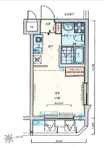 バージュアル横濱あざみ野の間取り