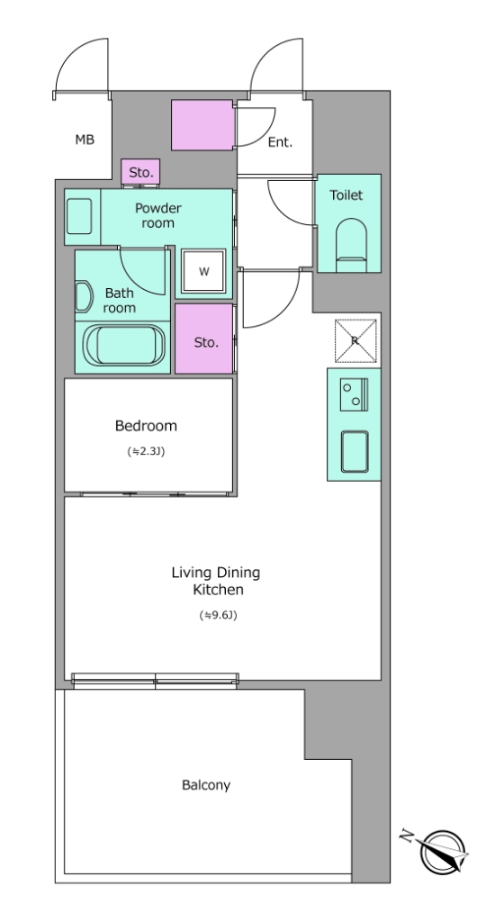 J.GRAN Court京町堀の間取り