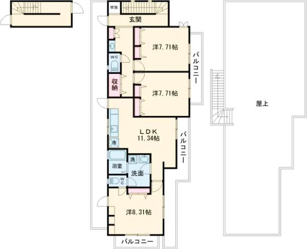 アクアハイムの間取り