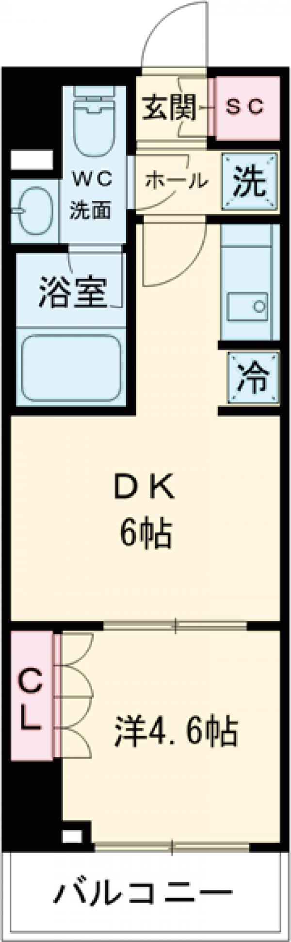 ワンルーフレジデンス新御徒町の間取り