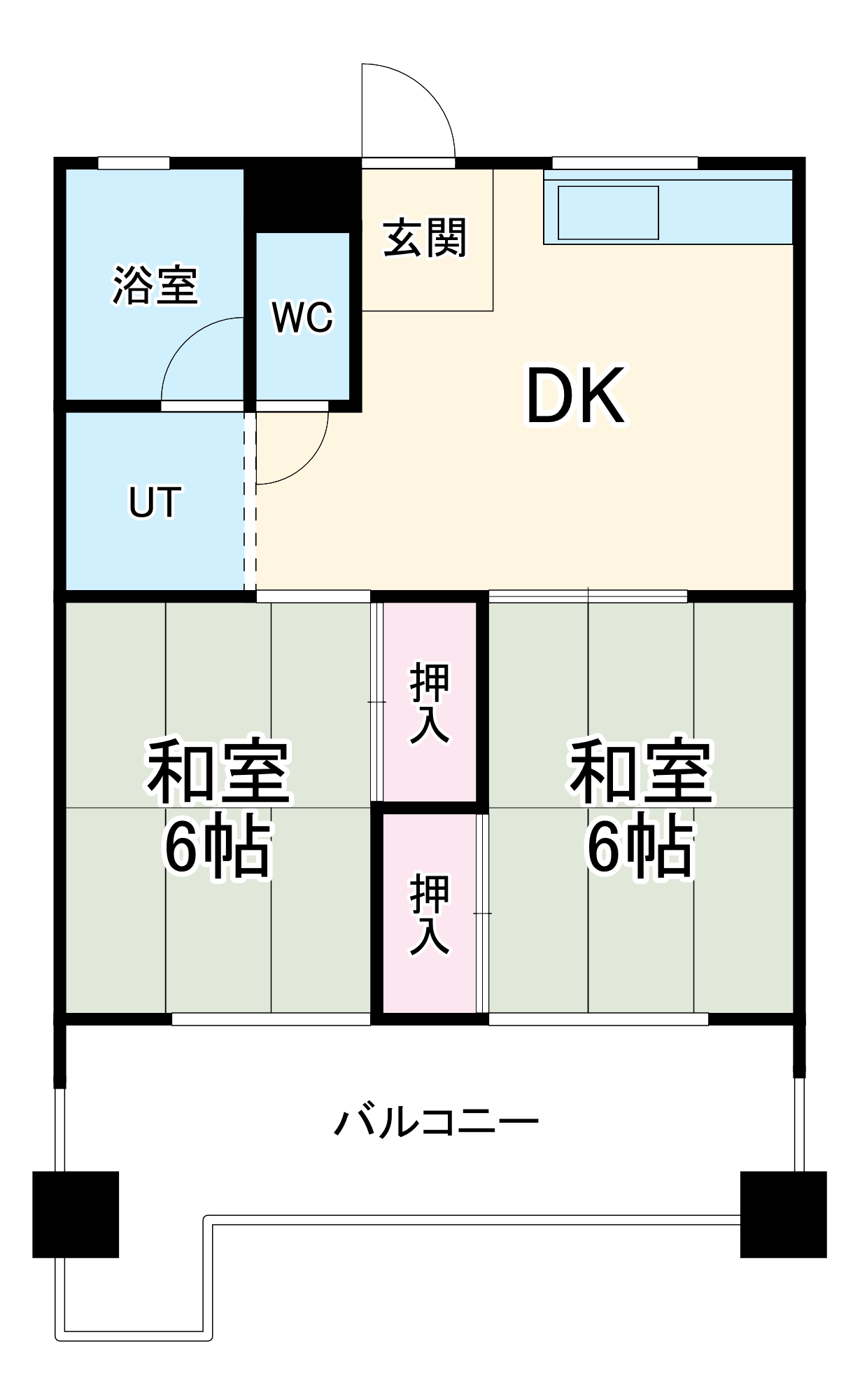 コーポ香流橋の間取り