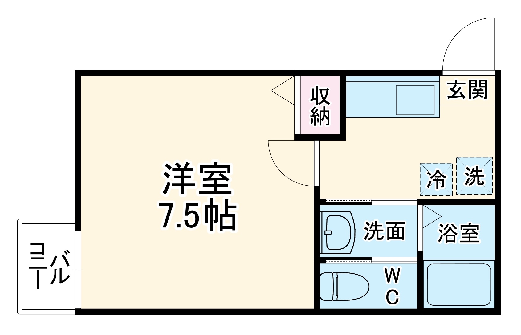 フラッティ丹波口の間取り