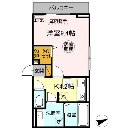 Ｄ－ＲＯＯＭ椿森1丁目Ｂ・301号室の間取り
