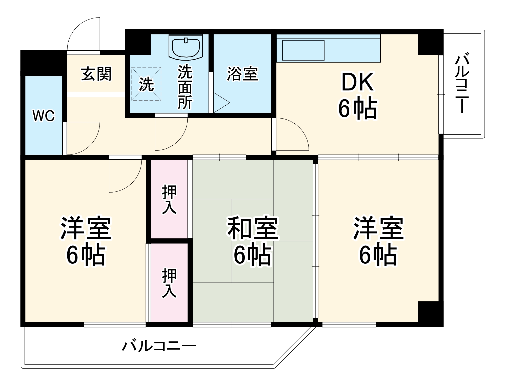 第2ブルーサンテ横地の間取り