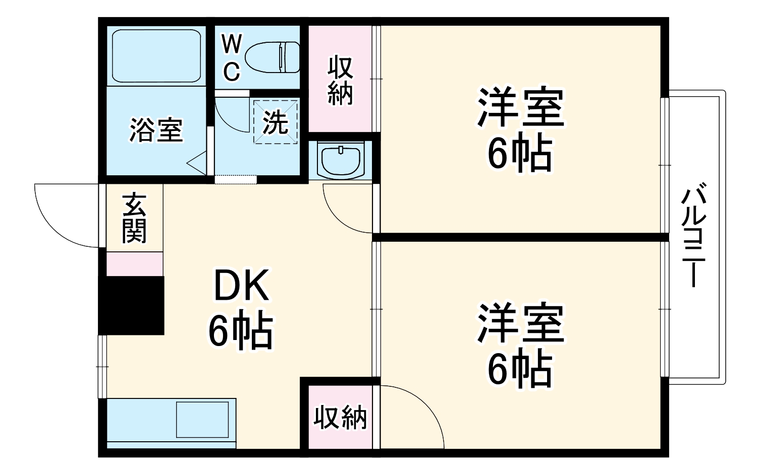 コーポ日比野Dの間取り