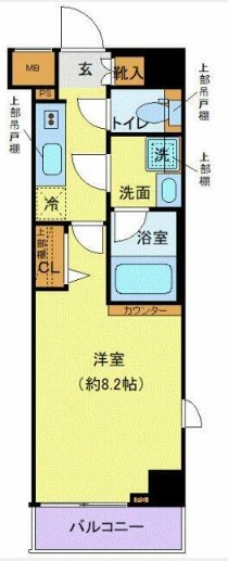 クレヴィスタ高田馬場・101号室の間取り